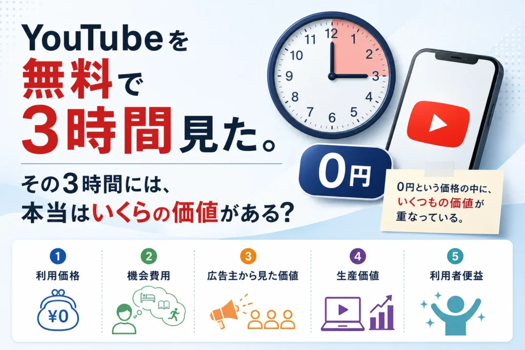 YouTube3時間に重なる5種類の「価値」